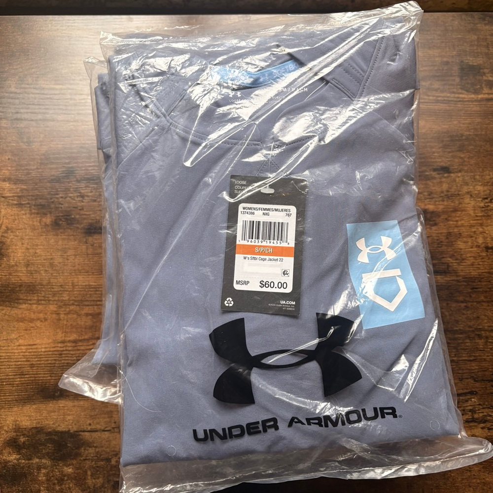 Women's Under Armour Purple Sftbl Cage‎ Jacket 22 S Purple Blue